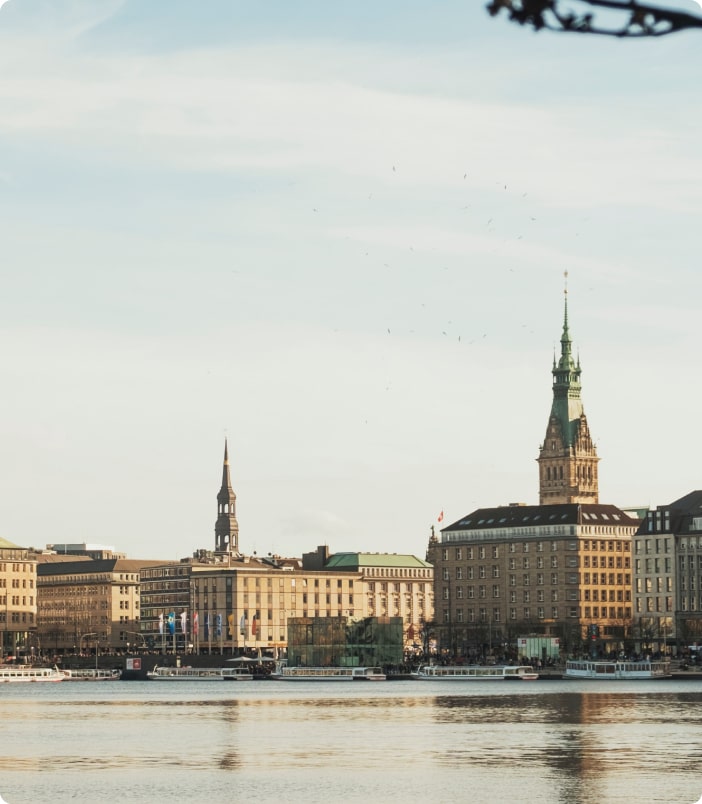 hamburger innenstadt von der alster